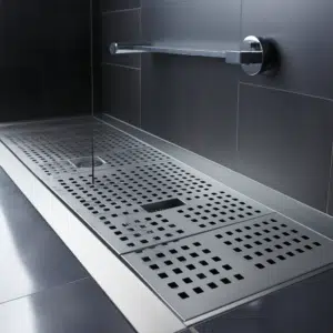 Shower drain placement