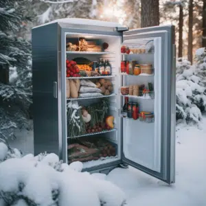 Fridge Outside in Winter