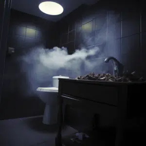 Smoking in the bathroom