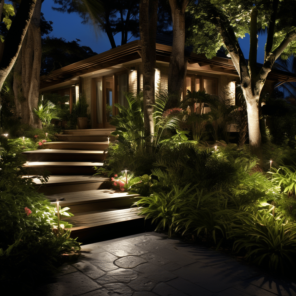 Low Voltage and Line Voltage Landscape Lighting