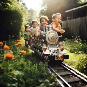 Backyard train rides