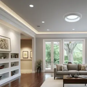 Baffle and Open Trims for Recessed Lighting