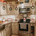 How to Hang wreaths on Kitchen Cabinets