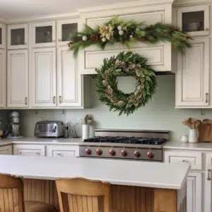 kitchen cabinet wreaths