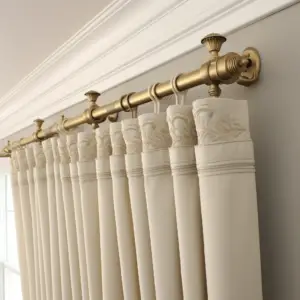 Center support for curtain rods
