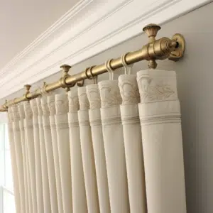 Center support for curtain rods