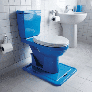 Toilet falls through floor