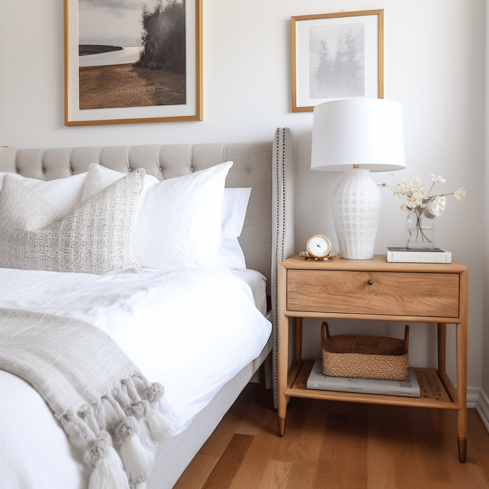 Achieving Bedroom Balance Decorating with One Nightstand