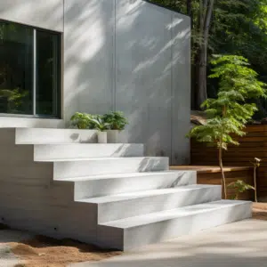 Concrete Steps with Supporting Sidewalls
