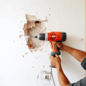 Drilling Holes for Apartment Wall
