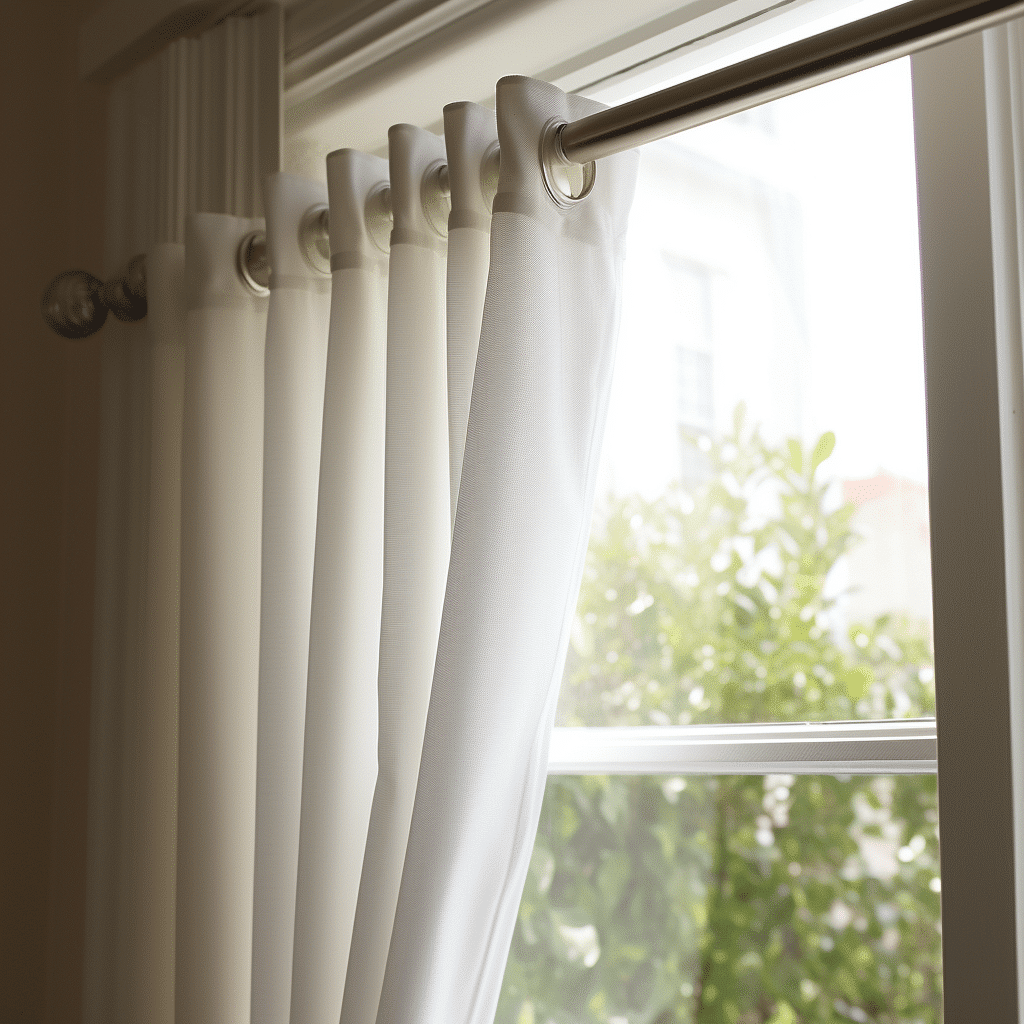 Securing Tension Rods Preventing Curtains from Falling