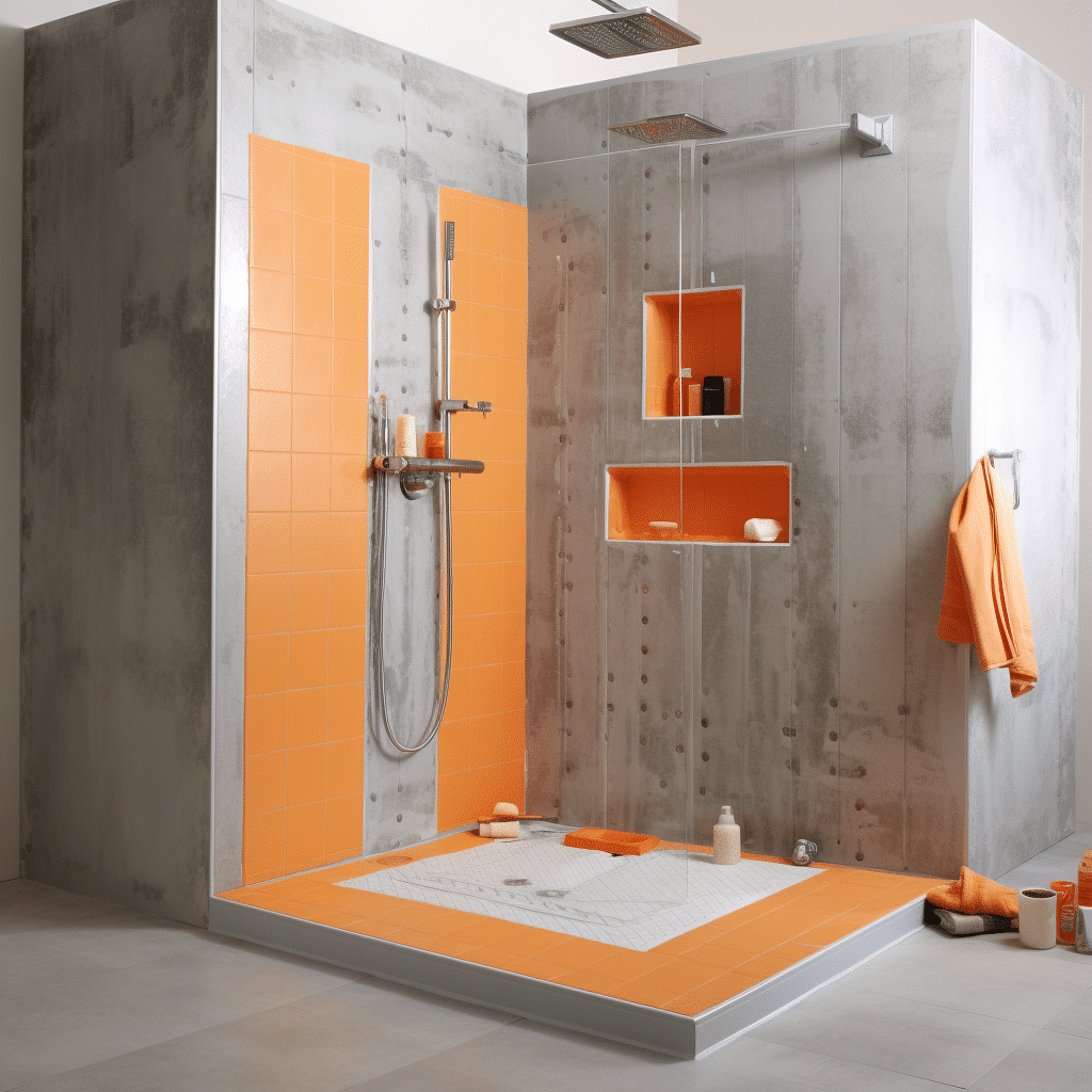 Kerdi Board and Cement Board Waterproofing Shower