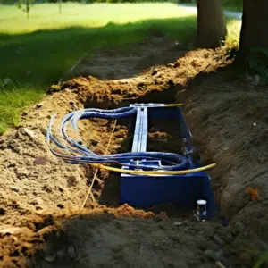 Underground electric cable installation depth
