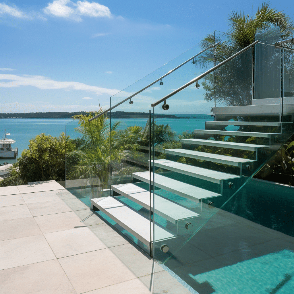 Precise Platform Steps and Safe Glass Deck Railings