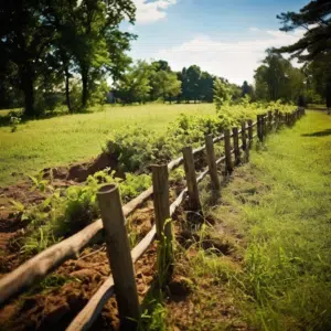 Soil erosion around fences