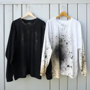 Bleach stain removal on black clothes
