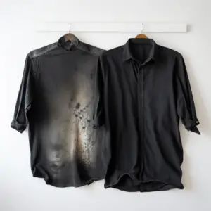 Bleach stain removal on black clothes
