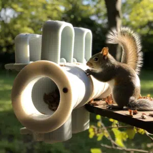 Squirrels Climb PVC Pipe