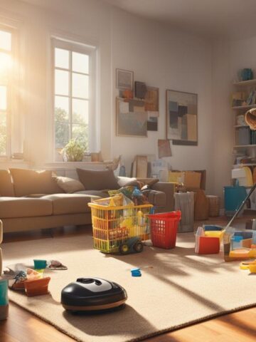 how to clean living room