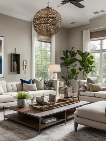 how to decorate a big living room