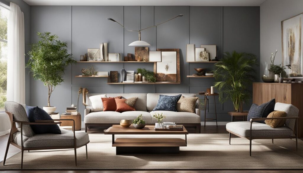 how to decorate a large wall in living room