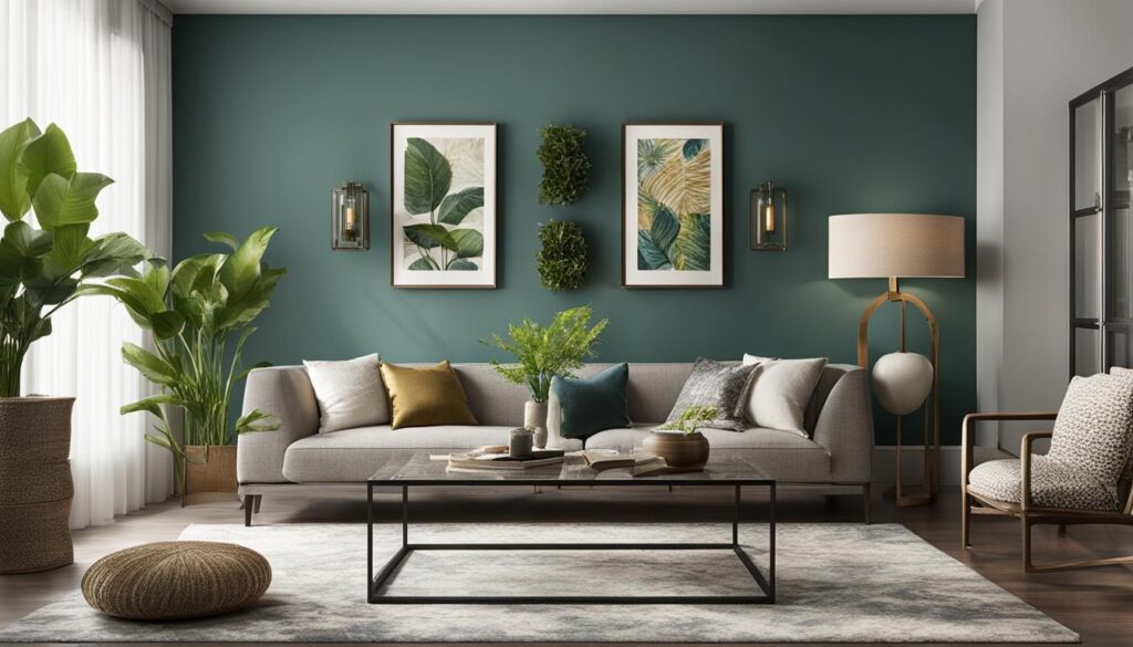 how to decorate a long living room wall