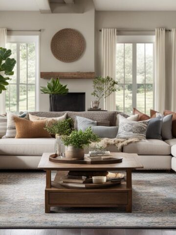 how to decorate an open concept living room