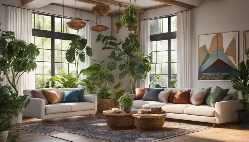how to decorate living room with plants