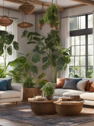 how to decorate living room with plants