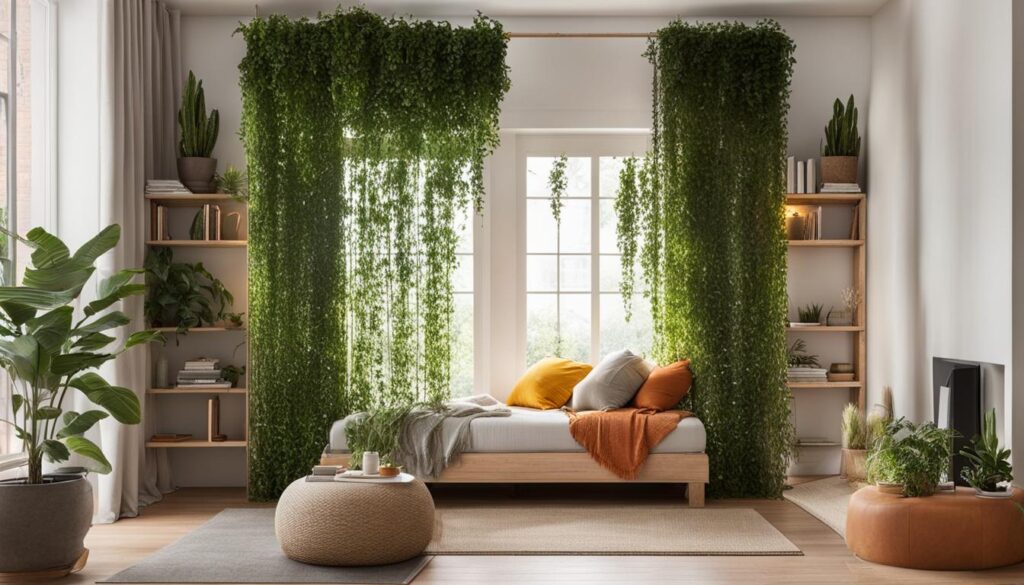 how to divide a living room into a bedroom