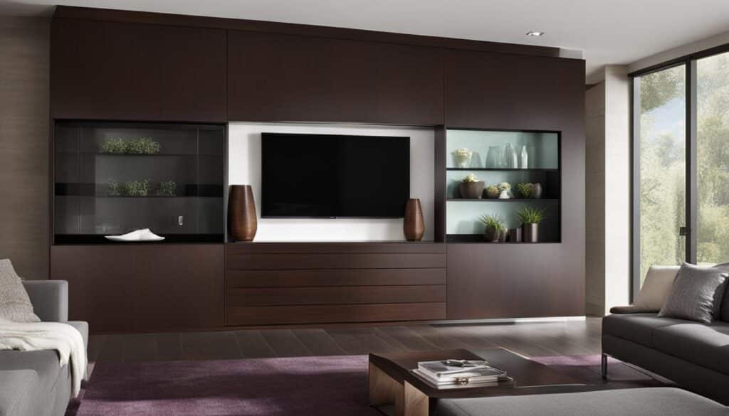 how to hide tv in living room