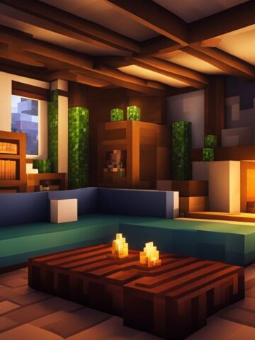 how to make a living room in minecraft