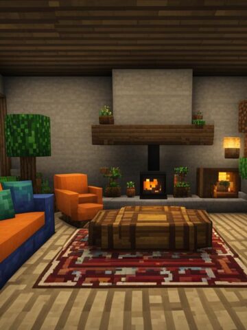 how to make a living room on minecraft