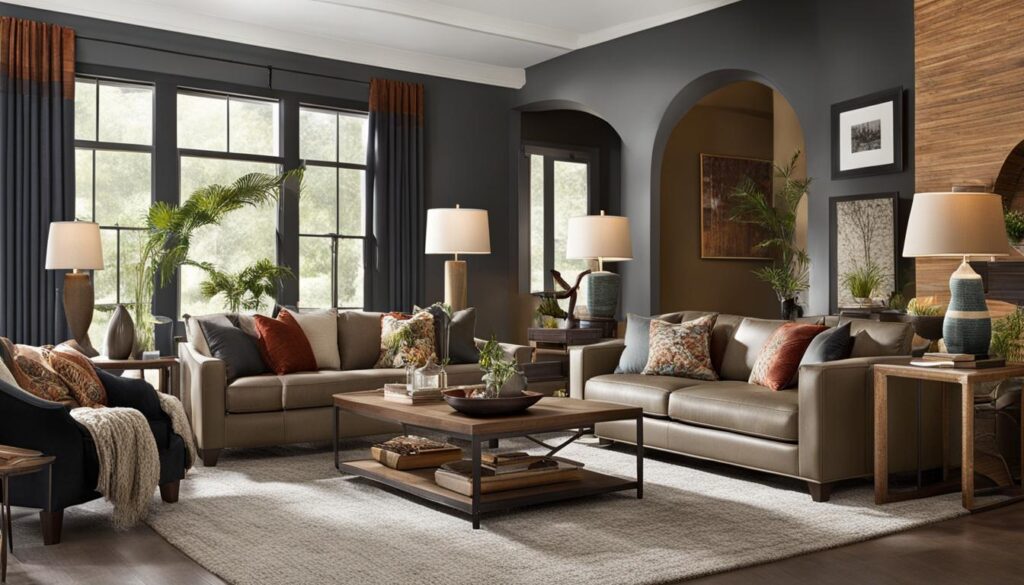 how to mix and match furniture for living room