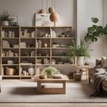 how to style open shelves living room