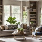 how to style shelves in living room