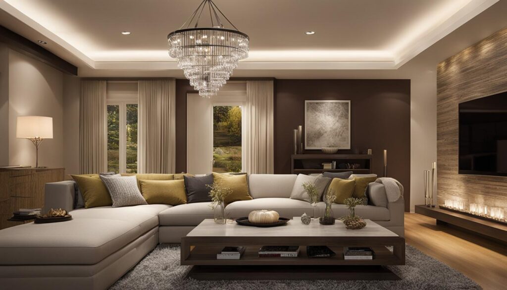 where to place recessed lighting in living room