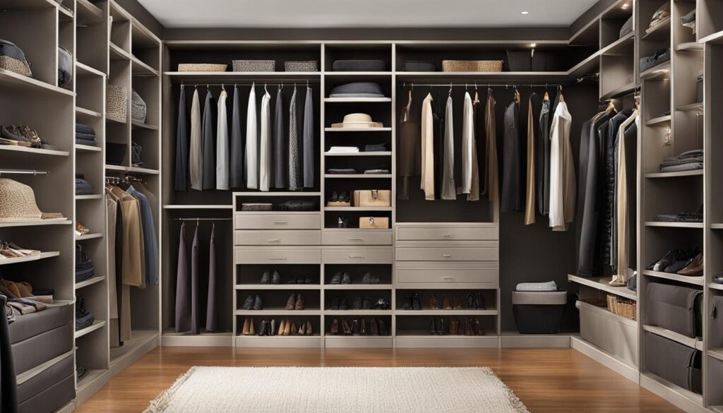 Closet bookshelf for accessories