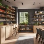 Closet bookshelf for cookbooks