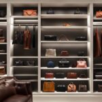 Closet bookshelf for handbags