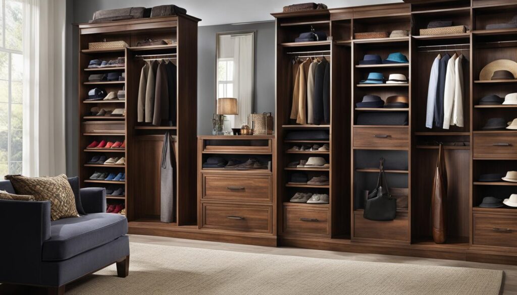 Closet bookshelf for hats