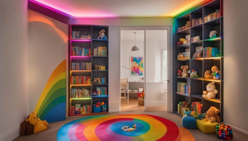 Closet bookshelf for kids' books