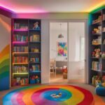Closet bookshelf for kids' books