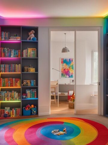 Closet bookshelf for kids' books