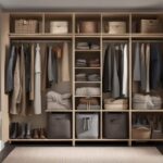 Closet bookshelf for seasonal items