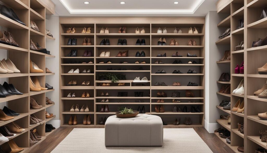 Closet bookshelf for shoes
