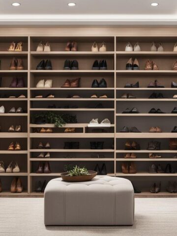 Closet bookshelf for shoes