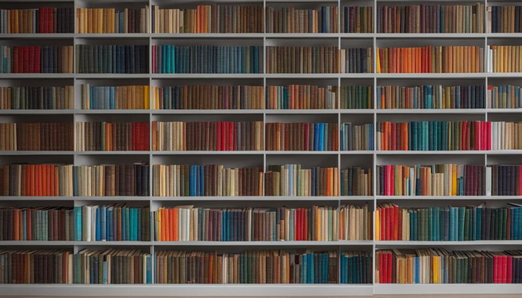 Closet bookshelf organization