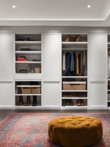 Closet bookshelf storage