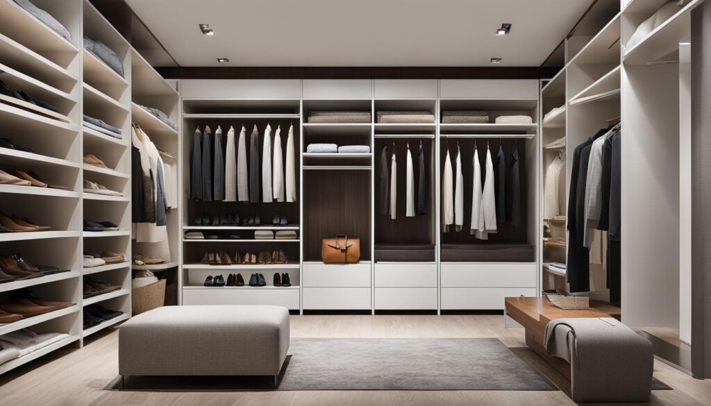 Closet storage shelves